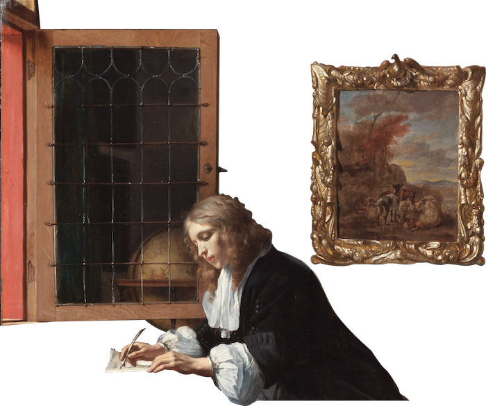 Man Writing a Letter painitng by Gabriël Metsu